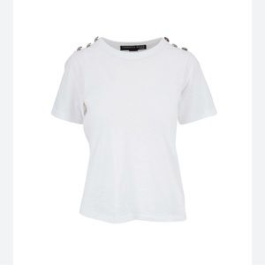 Veronica Beard XS t-shirt with decorative buttons.
